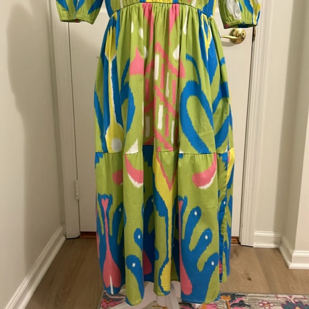 Tuckernuck Sheridan French Arcadia Dress Resin Floral Detail NWT Size Small - Picture 4 of 12